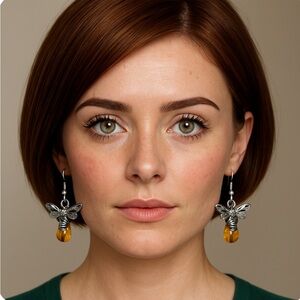 Betsy Johnson Honey Bee Drop Earrings